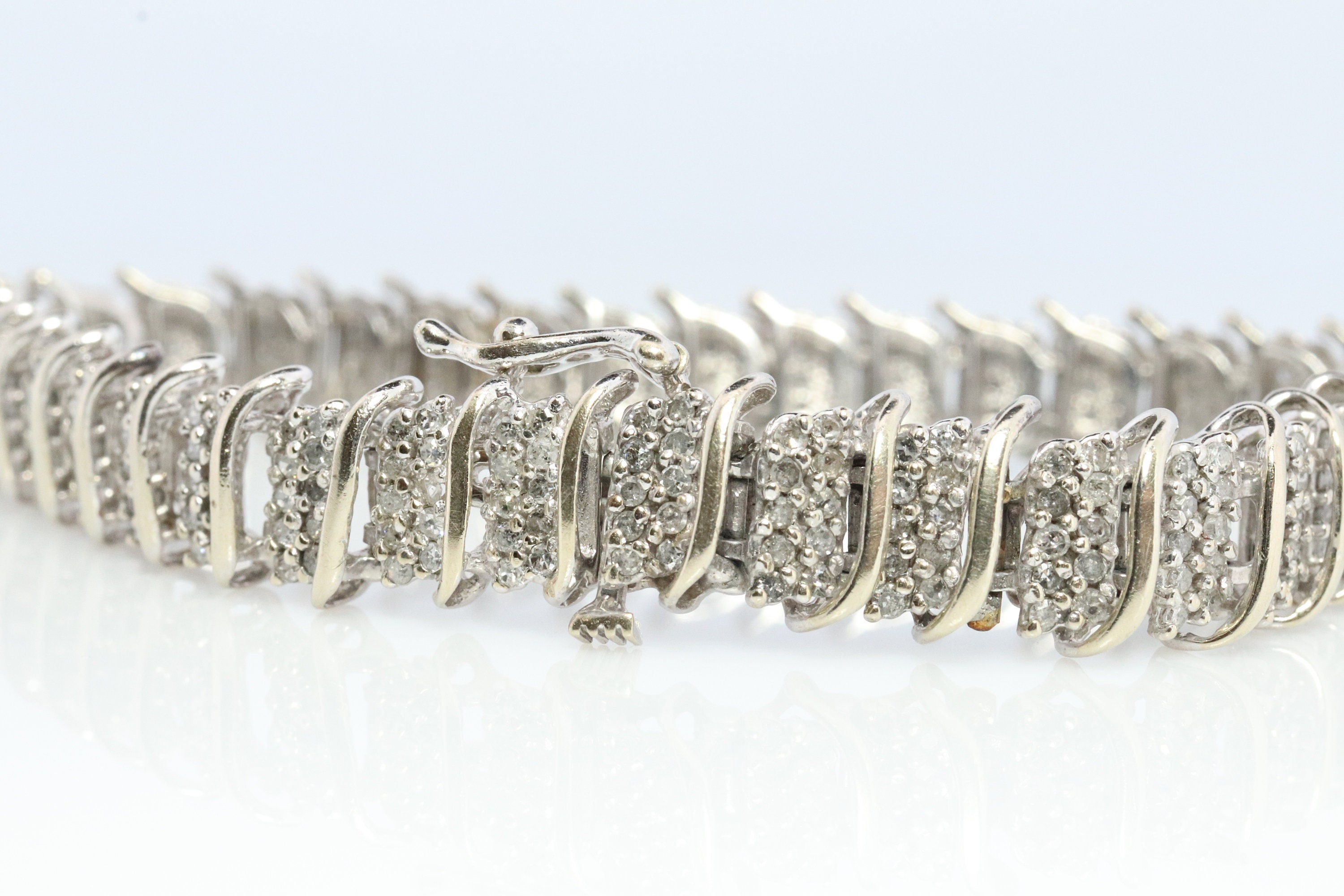 10k Diamond Tennis Bracelet. 10k S-LINK Round Diamond 10k Diamond Tennis Bracelet. 10k S-LINK Round Diamond