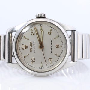 Rolex Watch. Rolex Ref. 6144 1950s Stainless Steel Mens Rolex Watch.