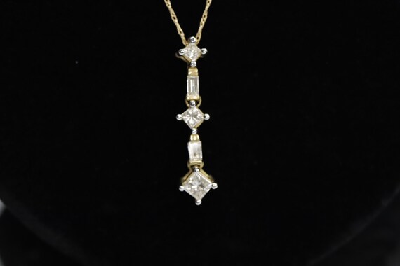 アクセサリー TEN. trip necklace Rectangular Link Metal Tennis Necklace in 10kt Yellow Gold