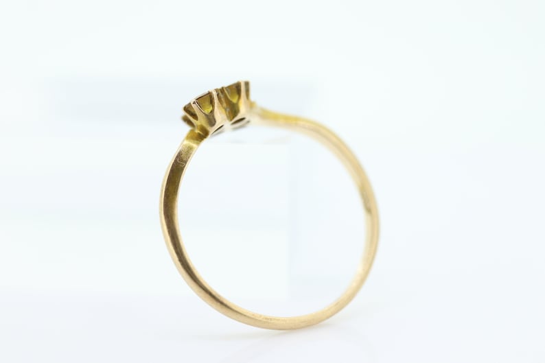 Honey comb citrine ring. 10k Yellow Gold citrine ring. image 7