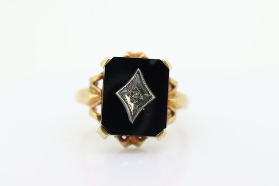 Onyx Diamond Ring. Onyx Diamond Ring. Onyx diamon… - image 2