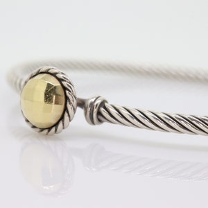 David Yurman kabel gesp haak Bangle armband DY 925 sterling zilver 585 18k goud. David Yurman Chatelaine Armband st(155)