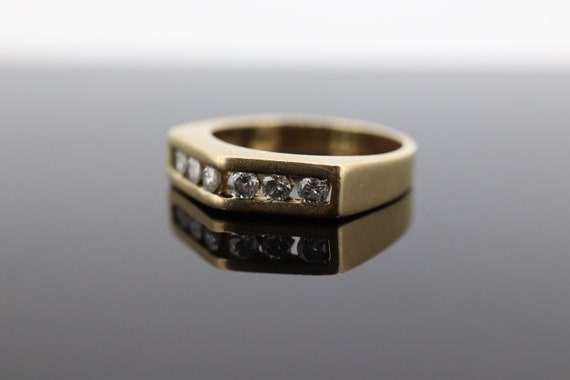 14k diamond tension set Eternity ring. 14k Diamon… - image 8