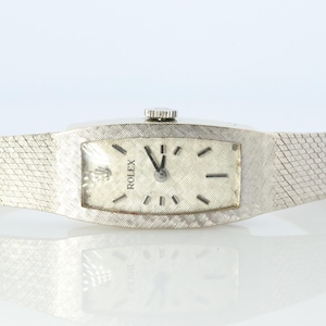 Genuine Rolex Watch. 14k Wg Ladies Rolex Mechanical Windup Watch.