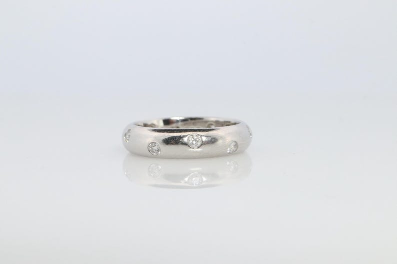 Tiffany and Co. Diamond Etoile Band. Authentic Tiffany Pt950 Platinum Ring