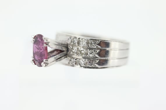 Natural Ruby Diamond Ring. PLATINUM Ruby Solitair… - image 8
