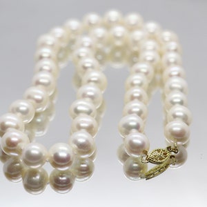 14k Gold Large Cultured Freshwater Pearls. 15in Length. Knotted Strand ...