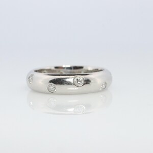 Tiffany and Co. Diamond Etoile Band. Authentic Tiffany Pt950 Platinum Ring