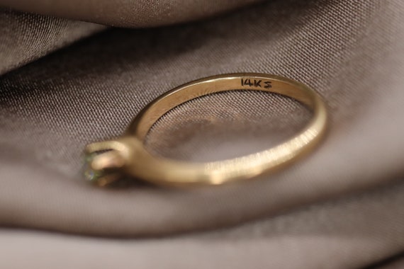 JR Wood and Sons 14k Gold Prong Set Diamond Ring … - image 5