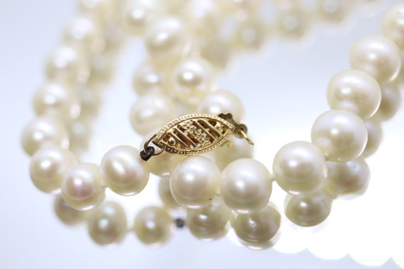 14k Gold FIC Cultured Freshwater Pearls. 18in Length Etsy Canada