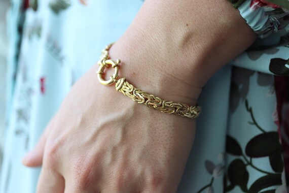Italian byzantine bracelet in 14k yellow gold discount