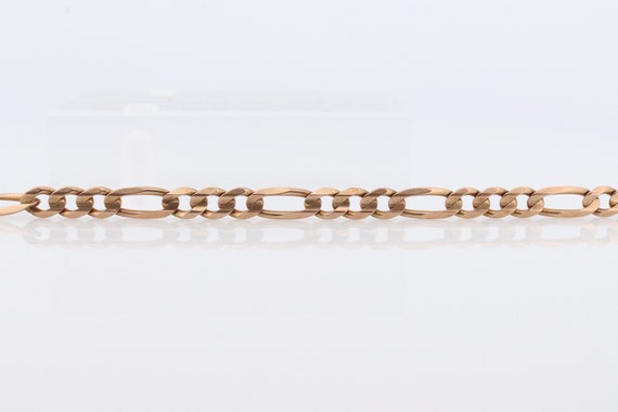 10k Figaro Chain Bracelet. 10k Solid Yellow Gold … - image 6