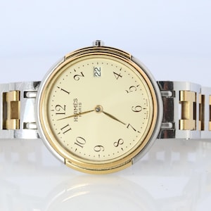 Genuine Hermes Windsor Gm 31mm Round Quartz Watch White Dial