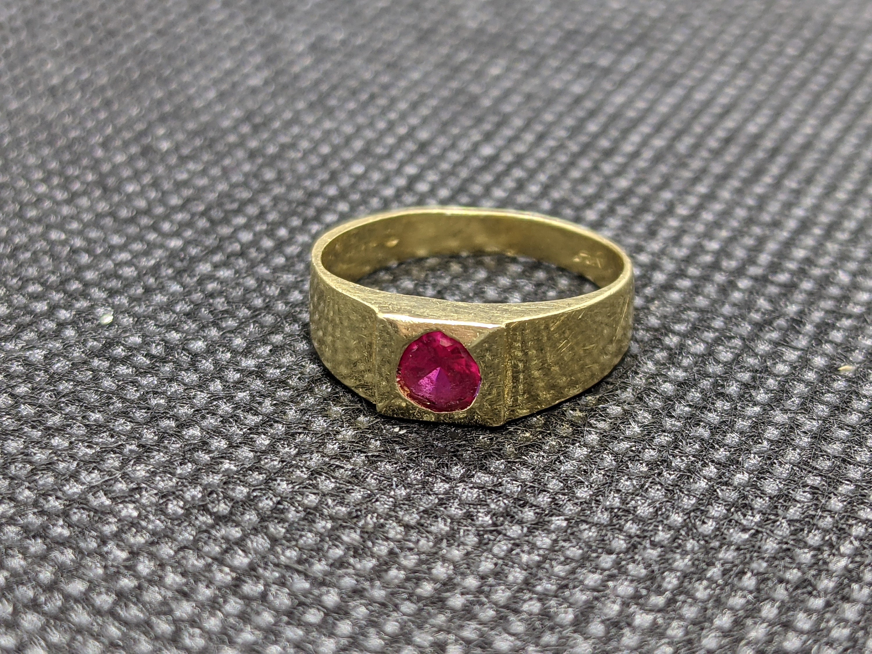 Ruby Pinky Ring. Antique Gold ring for Women 14k Yellow Gold Etsy