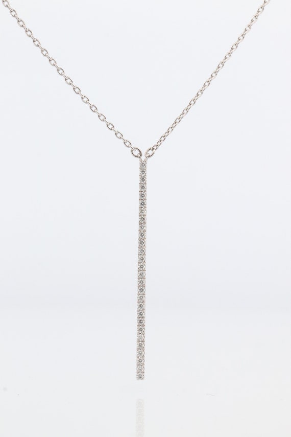 MIKIMOTO Necklace. 18k White gold Mikimoto Diamon… - image 3