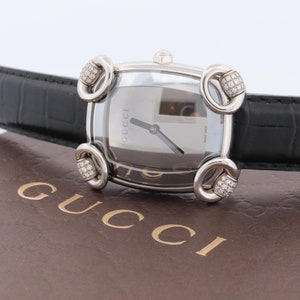 Vintage Gucci Quartz 117.5 Watch. Gucci Diamond Horsebit Ladies. Box and Papers