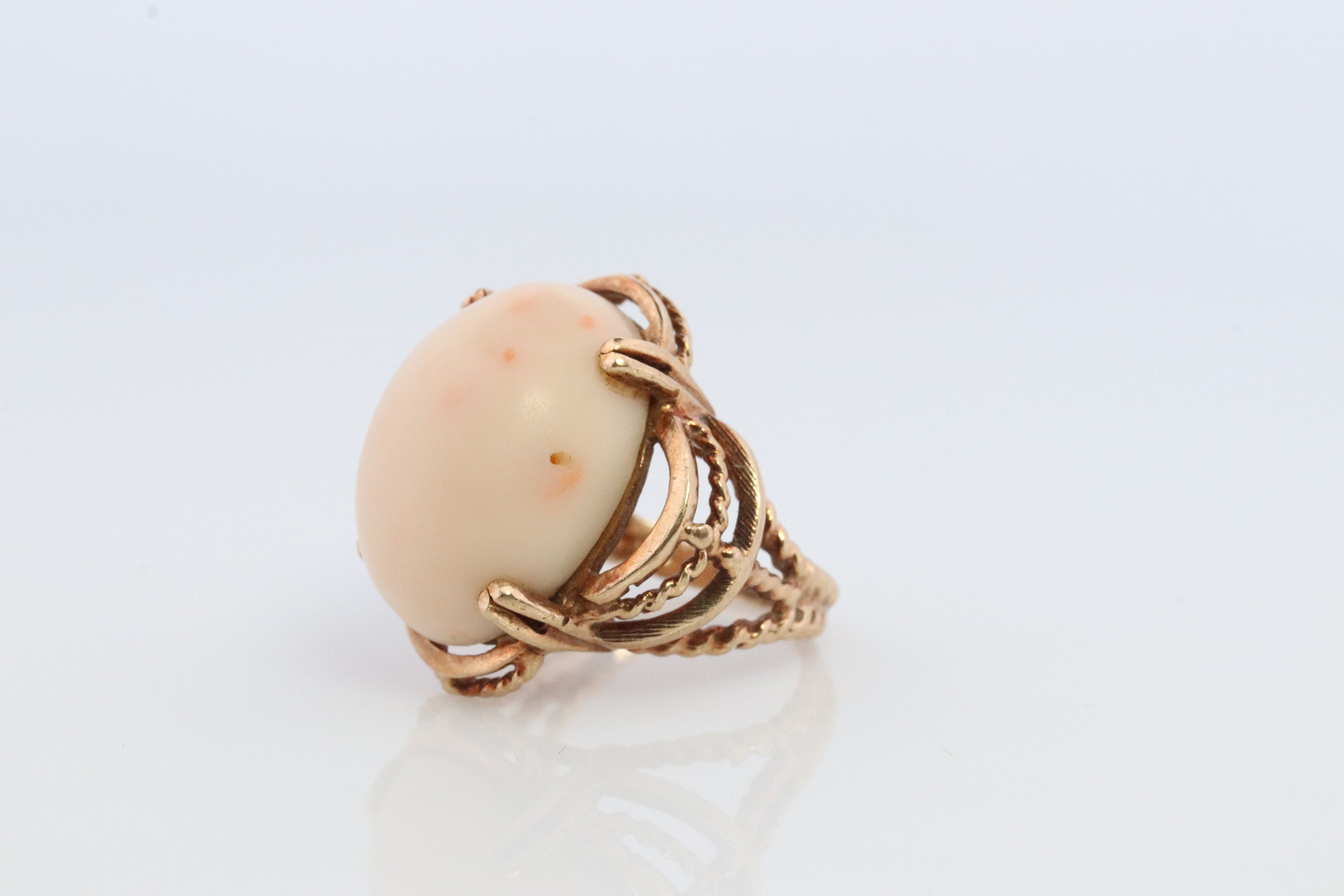 Buy Coral Gold Ring Online In India - Etsy India