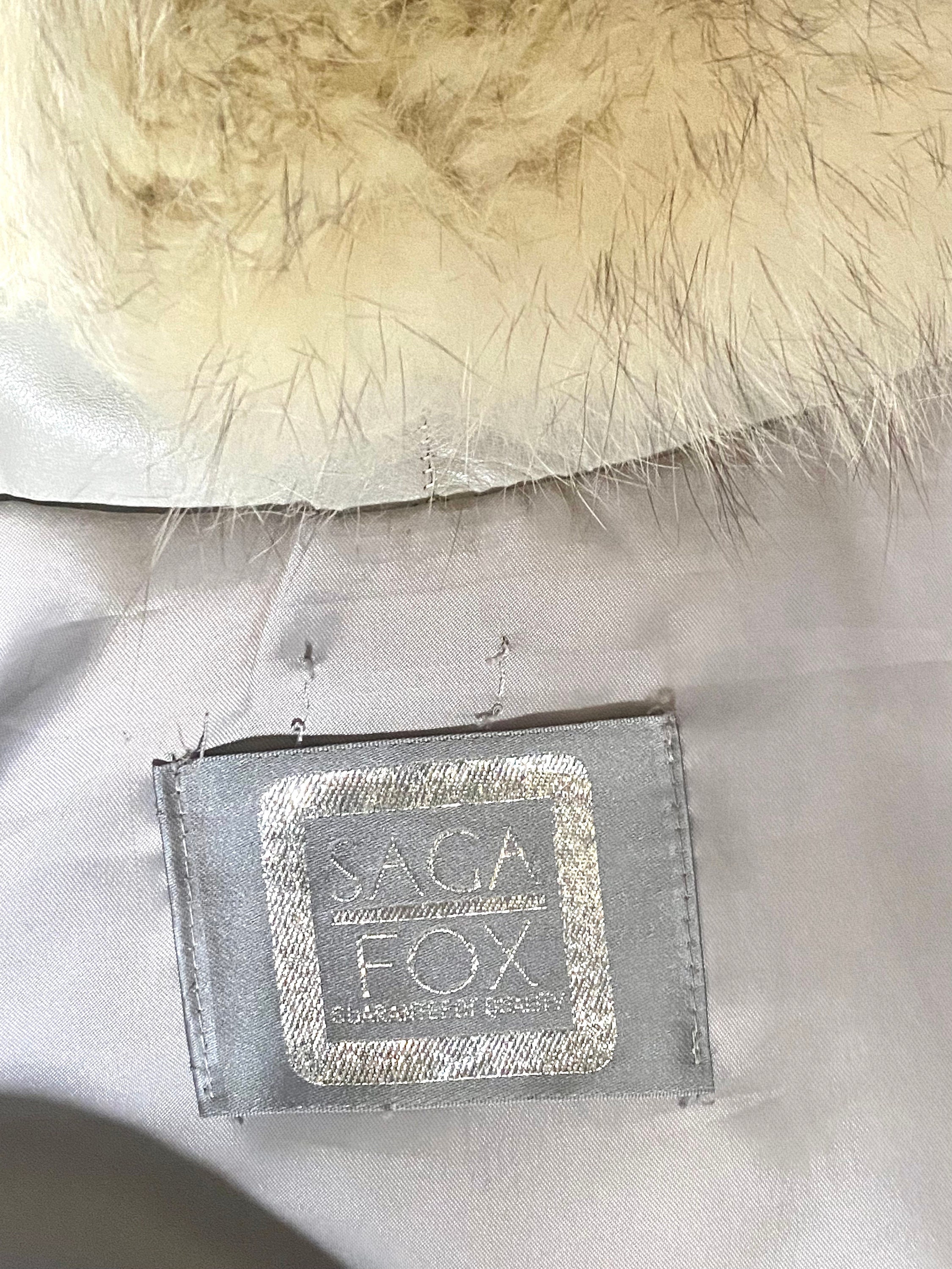 Saga Furs BLUE ARCTIC Natural FOX Fur Coat Jacket - Etsy