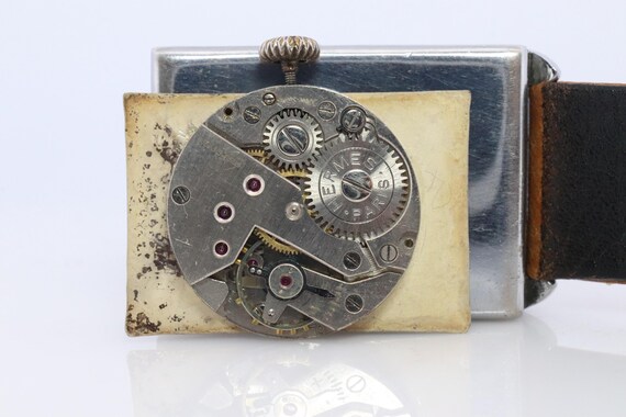 Antique Hermes Tank Watch. Art Deco Genuine Hermes Manual