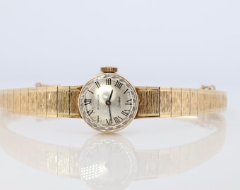 14k Cartier X Movado Mechanical Watch. 14k Yg Genuine Cartier Ladies Watch.