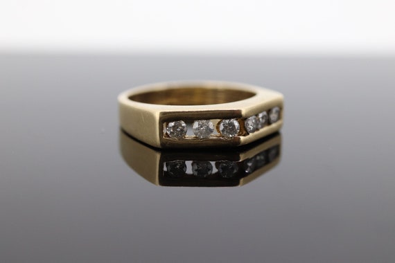 14k diamond tension set Eternity ring. 14k Diamon… - image 7