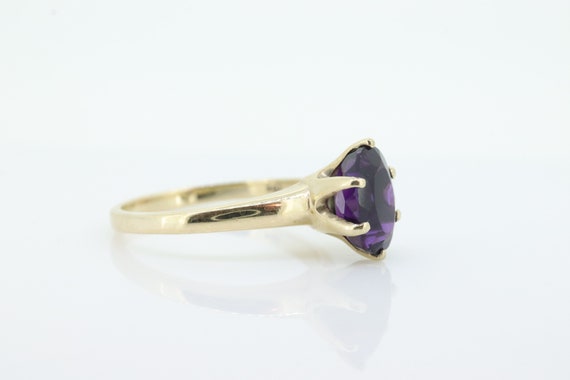 10k Amethyst Victorian ring. Crown Setting Oval A… - image 3