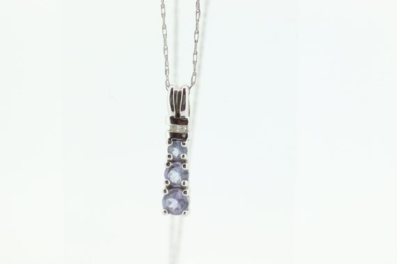 10k Tanzanite and diamond Journey Pendant. Past p… - image 1