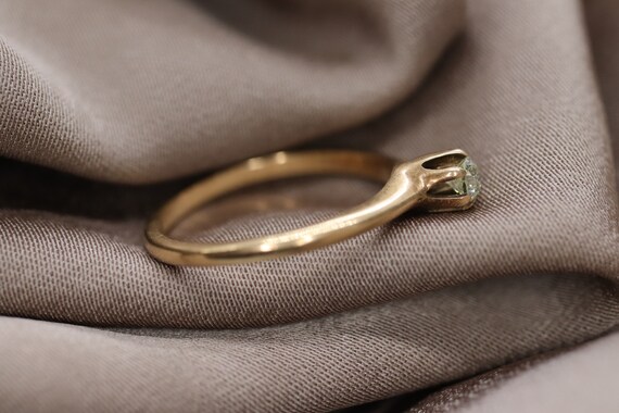 JR Wood and Sons 14k Gold Prong Set Diamond Ring … - image 4