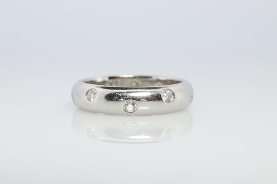 Tiffany and Co. Diamond Etoile Band. Authentic Tiffany Pt950 Platinum Ring