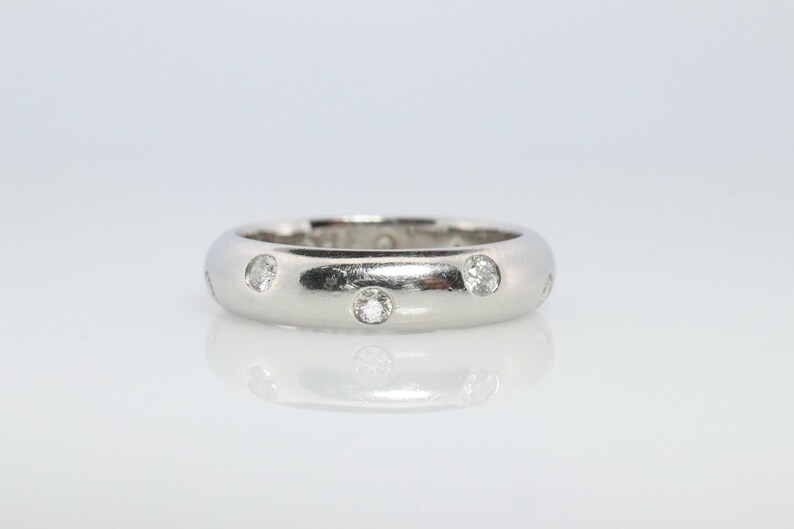 Tiffany and Co. Diamond Etoile Band. Authentic Tiffany Pt950 Platinum Ring