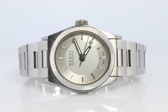 Gucci Quartz 115.5 Watch. Gucci Pantheon Round 27mm Ladies.