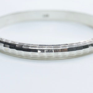 Bangle Hinged Bracelet Sterling Silver. 925 Silver Hammered Textured Bracelet