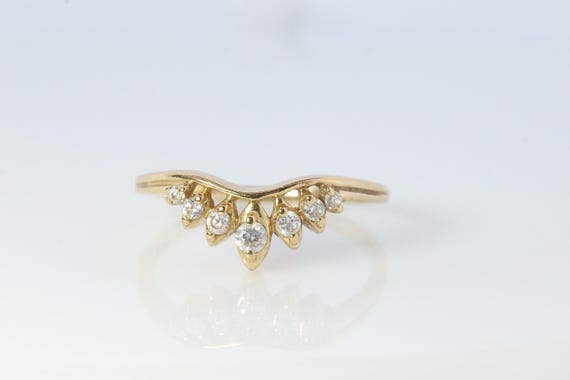 14k Enhancer Jacket Wrap Around Ring. Diamond (Cz… - image 1