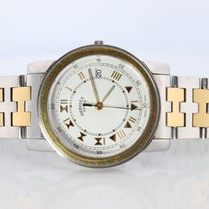 Genuine Hermes Carrick Large 34mm Round Quartz Watch White Dial