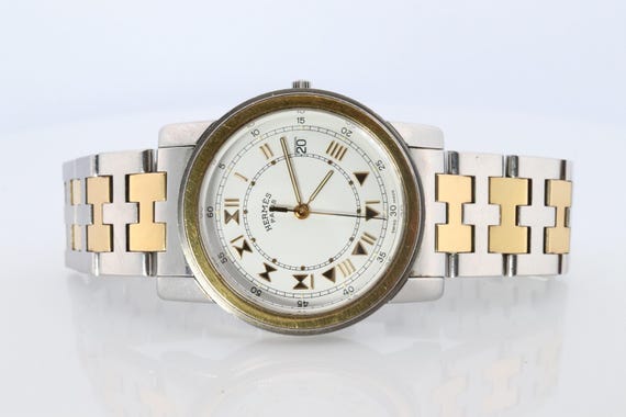 Genuine Hermes Carrick Large 34mm Round Quartz Watch White  display picture 2
