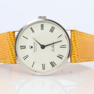 Genuine 18k Rolex Watch. 18k Wg Ladies Rolex Cellini 3810 Round Wristwatch