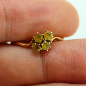 Honey comb citrine ring. 10k Yellow Gold citrine ring. image 8