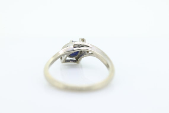 Linde Blue STAR Sapphire Diamond Solitaire  ring.… - image 4