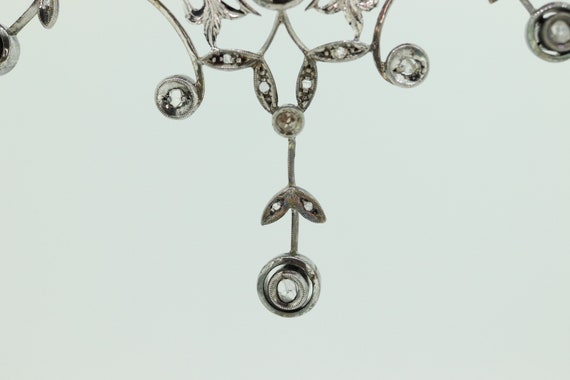 Antique Diamond lavaliere. Sterling Silver with a… - image 6