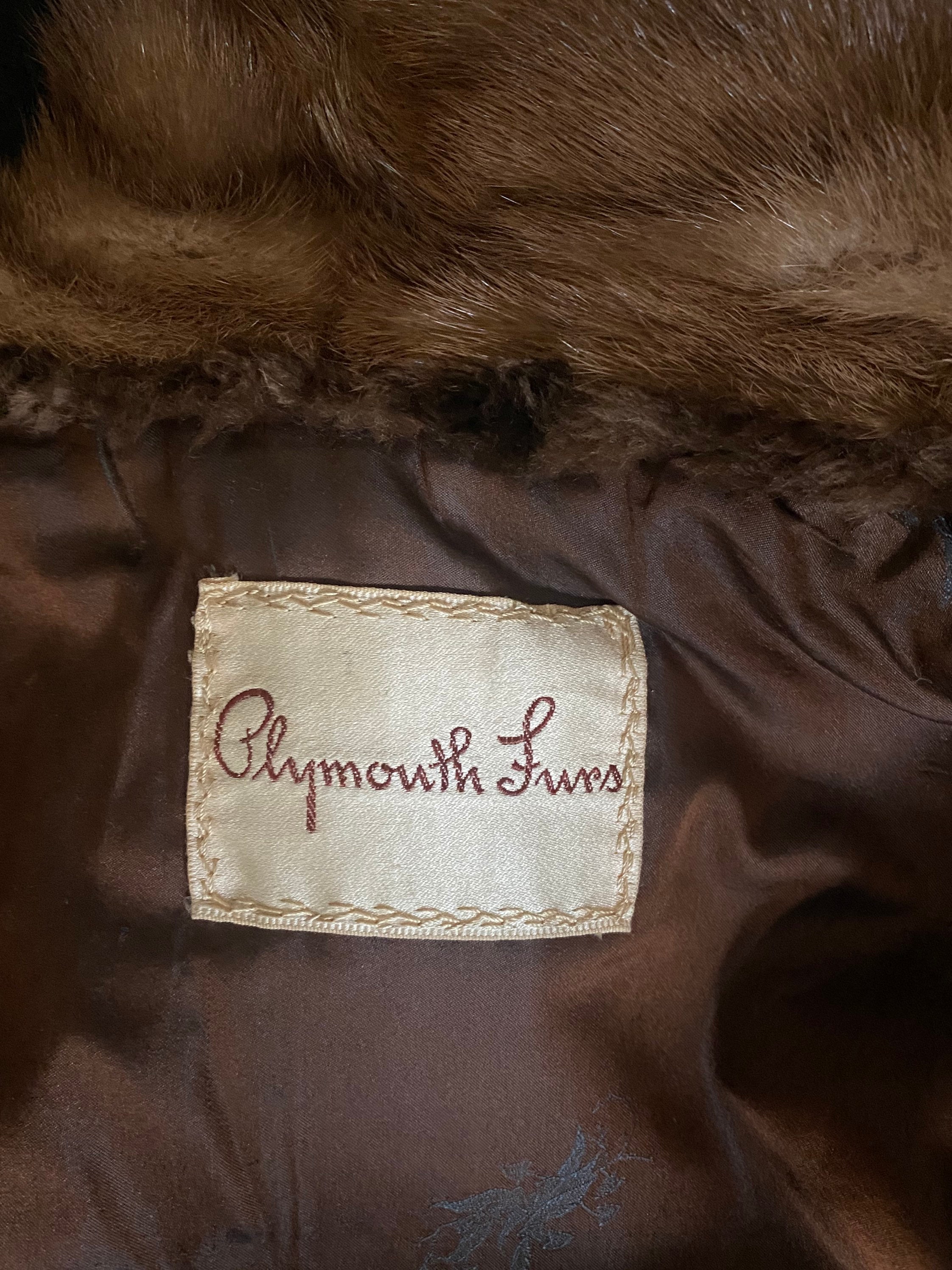 Antique Plymouth Furs FUR Long Coat / Jacket Etsy