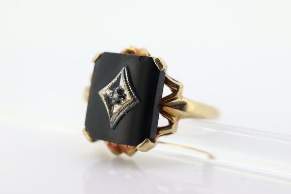 Onyx Diamond Ring. Onyx Diamond Ring. Onyx diamon… - image 1