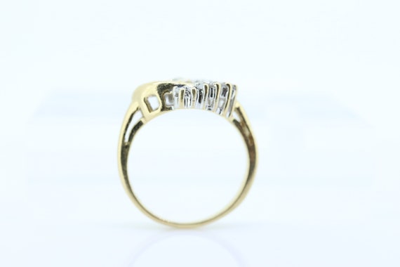 10k Double Heart Ring. 10k Open Interlocking diam… - image 5
