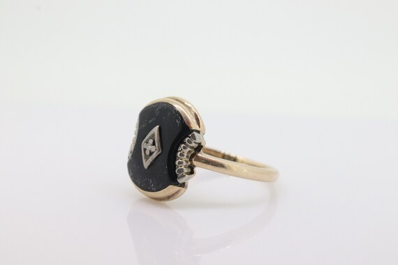 Onyx Diamond Ring. Onyx Concave Diamond Ring. Ony… - image 7