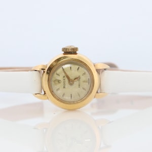 Genuine 18k Rolex Precision Watch. 18k Yg Ladies 9127 Dainty 1940s Ladies Rolex
