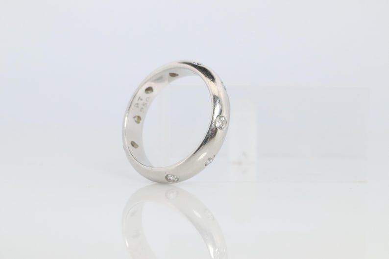 Tiffany and Co. Diamond Etoile Band. Authentic Tiffany Pt950 Platinum Ring