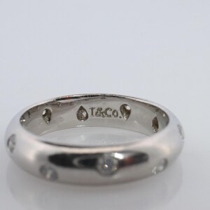 Tiffany and Co. Diamond Etoile Band. Authentic Tiffany Pt950 Platinum Ring