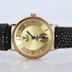 14k Vicence Wristwatch. Vicence Ladies Yellow Gold Watch.