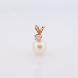 Pendentif diamant perle. Pendentif perle pendante 10 carats (st44)