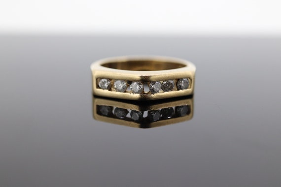 14k diamond tension set Eternity ring. 14k Diamon… - image 2