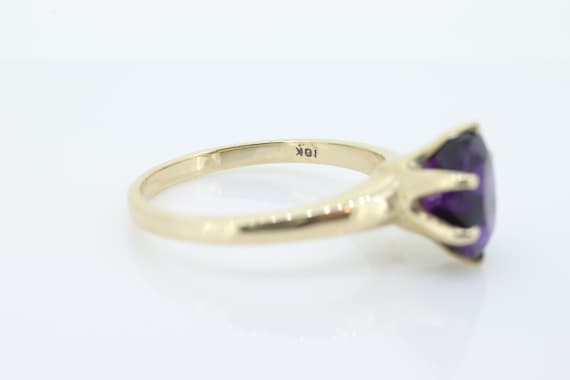 10k Amethyst Victorian ring. Crown Setting Oval A… - image 4